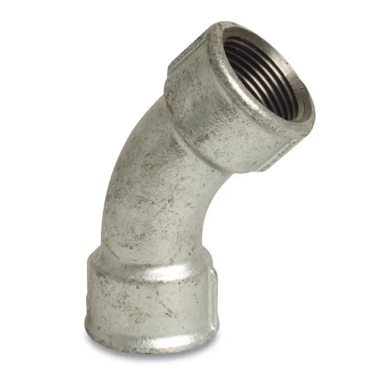 Gewindefitting 2 Zoll, Temperguss Fitting, Bogen 45 Grad, IG x IG Mega-Angebot